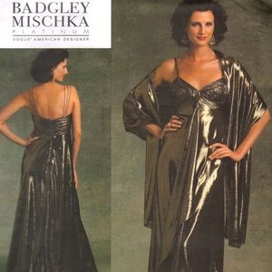 Vogue V1079 Badgley Mischka Sewing Pattern Evening Gown and Stole Size 18 20 22
